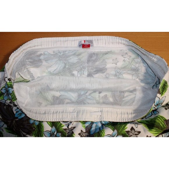 Mens Mossimo Mesh Lined Drawstring Surf Swim Suit Board Shorts Trunks XL Floral - Picture 6 of 8